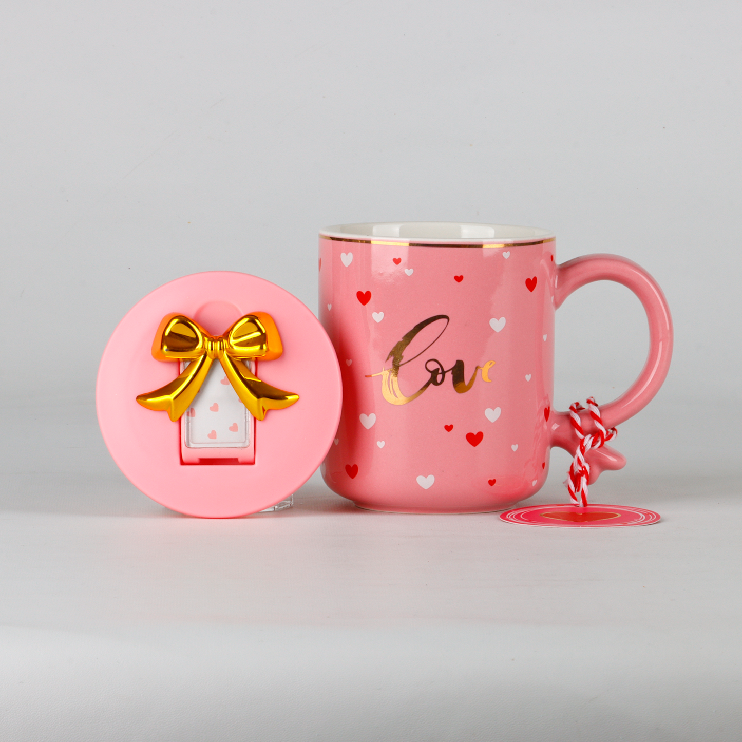 Candy Bouquet en Taza con Tapa "Dulce Amor con Chocolates"