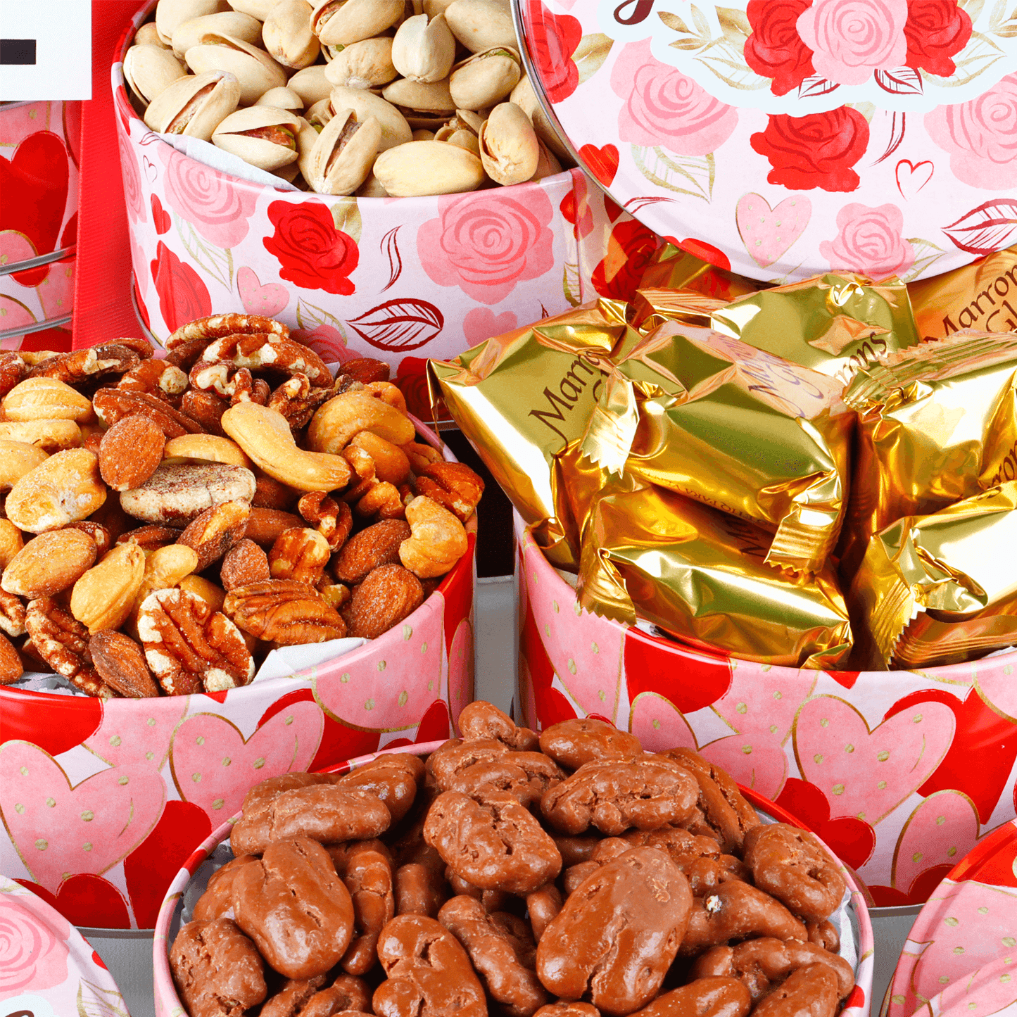 "You & Me" Torre de Regalo con pistaches, nueces y más