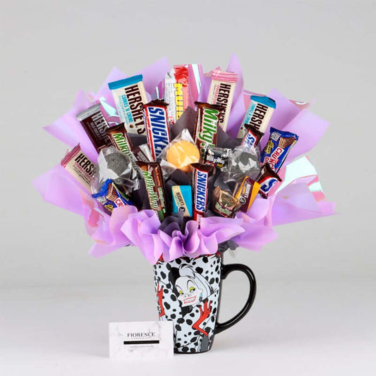Candy Bouquet  "Taza de Cruella de Vil con Chocolates"